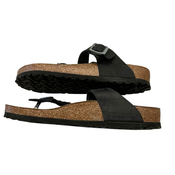 Birkenstock Gizeh braided black oiled leather sandals women’s 40/9 - Picture 10 of 14